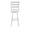 Merrick Lane Therus Commercial Grade Classic Wooden Ladderback Swivel Stool with Solid Wood Seat and Footrest